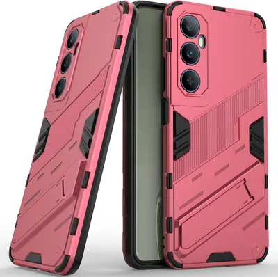 Image de Étui pour Realme C65 4G Hybride PC TPU Étui de protection antichoc avec fonction stand Rose