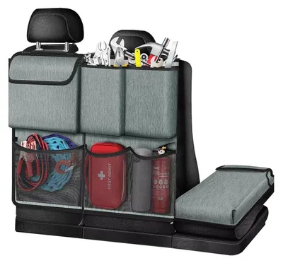 Immagine prodotto di Organizzatore per il bagagliaio, modello sospeso, in tessuto Oxford grigio, multifunzionale