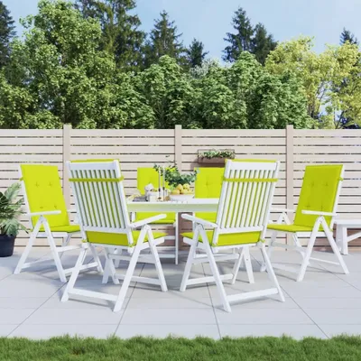 Produktbild von "2026 Promotion" Gartenstuhlauflagen für Hochlehner 6 Stk. - Hohe Qualität - Knallgrün 120x50x3 cm - Gartenmöbelauflagen CC8425