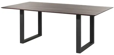 Immagine prodotto di MASSIVMOEBEL24 | tavolo da pranzo in legno di Acacia 180x90x76 marrone laccato SWISS EDGE