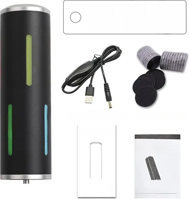 Produktbild von INF Elektrischer Hornhautentferner mit variabler Geschwindigkeit + Zubehör Set Schwarz