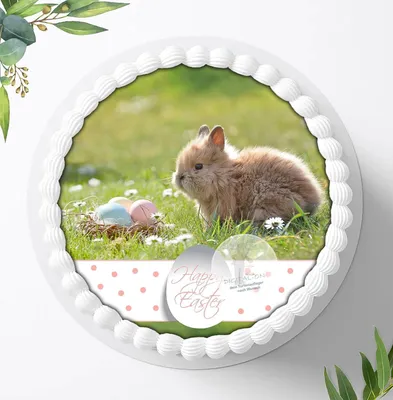 Produktbild von Für die Geburtstags Torte ein Tortenaufleger, Zuckerbild mit dem Motiv: Ostern, Essbares Foto für Torten, Fondant, Ø 20cm, 0035c
