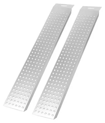 Produktbild von Verzinkte Stahl-Oppanlagetasche 2er Set - antislip - Ladeleuchte - Anhängergleitbahn - bis 400kg - 135 x 22,5 x 4 cm