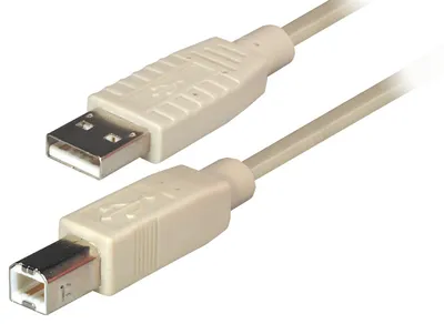 Produktbild von Transmedia Verbindungskabel; USB Typ A Stecker auf USB Typ B Stecker, beige, 0,6 m, C 142-0,6