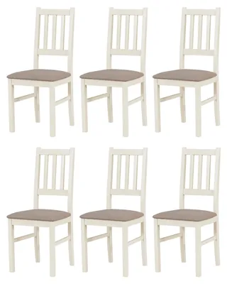 Productafbeelding van ESSZIMMERSTUHL - Set van 6 stoelen, model Bos, kleur 4, kasjmier, opium, 20