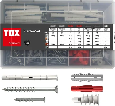 Produktbild von TOX Dübel 094901101, Rund, 264 Stück(e), Box