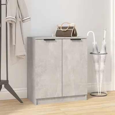 Produktbild von vidaXL Skriňa na topánky betónová sivá 59x35x70 cm odvodený výrobok z dreva