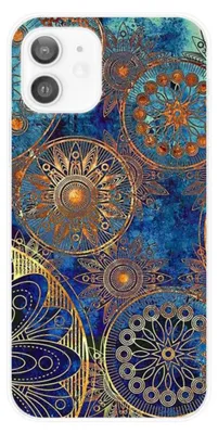 Image de 1001Coques - Coque silicone compatible avec Apple iPhone 12 - Motif mandalla bleu - Design original imprimé en France