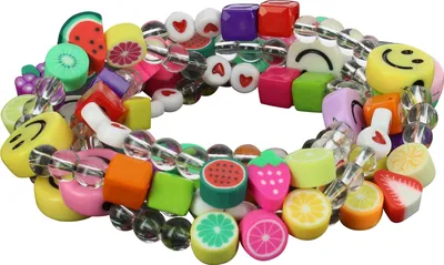 Produktbild von Avizar, Smile Schmuck Handykette, 110cm langes Schmuckarmband mit Perlen, Mehrfarbig