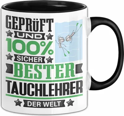 Produktbild von Tauchlehrer Geschenk Lustiger Spruch für Tauchlehrer Geschenkidee Bester Tauchlehrer Der Welt (Schwarz)