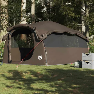 Produktbild von Tunnel-Familienzelt 6 Personen Braun Wasserdicht, Campingzelte DesignMöbel