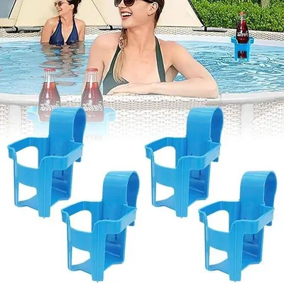 Produktbild von Schwimmbadrand-Halter für Getränke, 4-teilig, Plastik