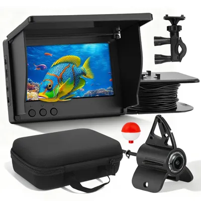Produktbild von Unterwasserkamera Angeln - Fischfinder Kamera - IPS-Display 10,9 cm - Nachtsicht - Weitwinkel 220° - 5000 mAh Akku - Schwarz