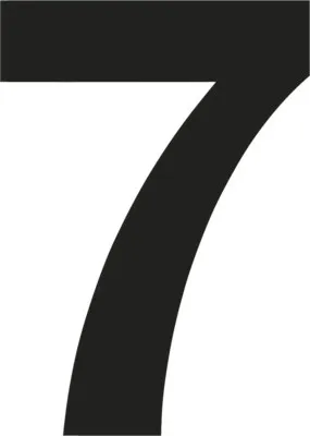 Produktbild von Klebeziffer "7" schwarz 35 mm
