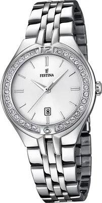 Produktbild von Festina Edelstahl Damen Uhr F16867/1 Quarz Armbanduhr silber Trend D2UF16867/1