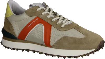Produktbild von Ambitious 12677-6225 Herren Sneaker, Leder, Sand/Offwhite/Orange, Wechselfußbett - Herrenschuhe Sneaker / Schnürschuh, Beige, leder