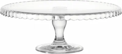 Produktbild von montana: :pati Tortenplatte auf Fuß, Kuchenplatte, Tortenständer, Servierplatte, Torten Platte, Glas, Ø 32 cm, 046876