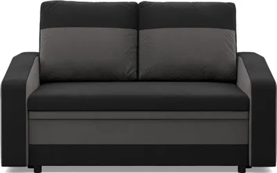 Produktbild von Klappsofa mit Schlaffunktion ORION, Sofa 2-Sitzer für Wohnzimmer Schwarz/Weiß