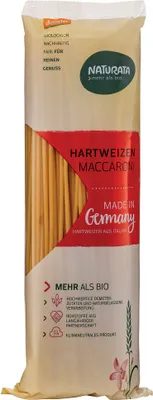 Produktbild von Naturata Hartweizen Maccaroni, hell, lang, demeter 500g