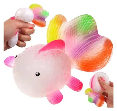 Zdjęcie produktu dla Rybka Welonka Gniotek Antystresowy Squishy Kuleczki Sensoryczny Dzieci