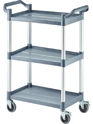 Image de Chariot de service En Plastique, Avec Trois Bords, 860 X 425 X 910 Mm (Bxtxh)
