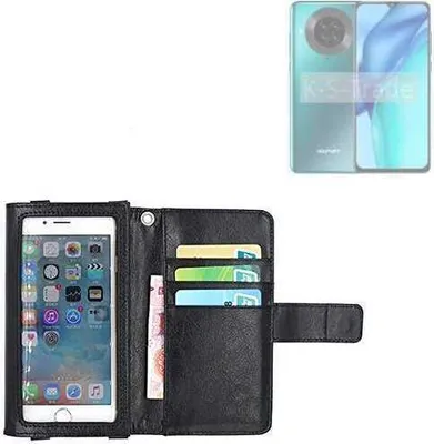 Produktbild von K-S-Trade Handy Hülle Schutz Hülle Kompatibel mit Hafury K30 Pro Case mit Displayschutz / Schutzfolie Flip Cover Wallet case Etui Hülle schwarz