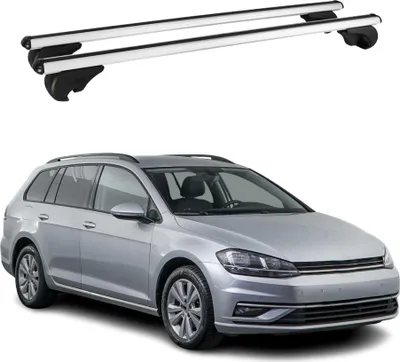 Image de Barres de toit Transversales pour VW Golf Alltrack 2014-2019 Aluminium Argent