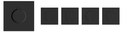 Produktbild von Soho 4 Wege Unterputz Thermostat Armatur Schwarz Matt