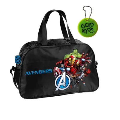 Produktbild von Sporttasche Kinder für Mädchen & Jungen - Umhängetasche mit Avengers Motiv - Schwimmtasche mit verstärktem Boden - Trainingstasche 40 x 25 x 15 cm