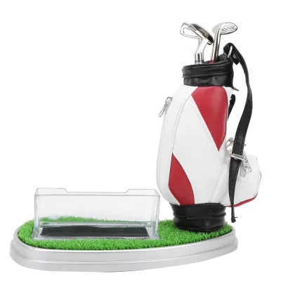 Obrázok produktu pre Držiak na golfové perá, držiak na minigolfové perá, stolová dekorácia na minigolf, držiak na golfové perá s hodinami, súprava držiakov na karty na golfové perá, stolová dekorácia na golf
