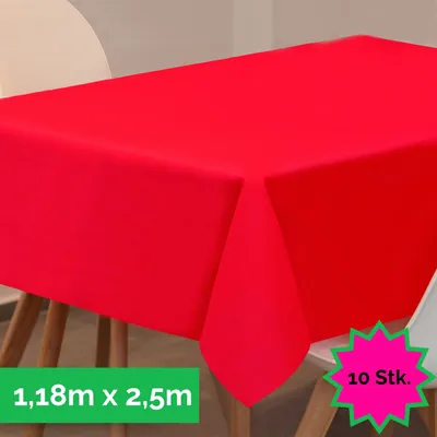 Produktbild von Sensalux  abwaschbare Tischdecke, 10 Stück, Vorteilspack, Farbe + Größe wählbar Pink 1,18m x 2,5m