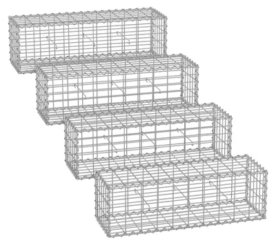 Immagine prodotto di Cesto gabion – Muro di sostegno – Cesto in filo metallico – Acciaio zincato – 100 x 30 x 30 cm
