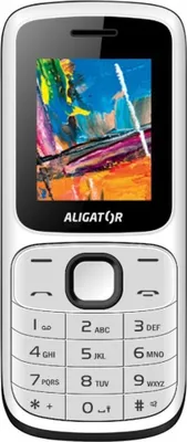 Produktbild von Aligator D210, Balken, Dual-SIM, 4,57 cm (1.8"), Bluetooth, 600 mAh, Schwarz, Weiß