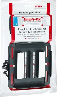 Produktbild von Uchwyt tablicy rejestracyjnej IWH Simple-Fix czarny 2 szt