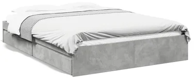 Obrázek produktu pro vidaXL Rám postele se zásuvkami betonově šedý 160x200 cm materiál na bázi dřeva