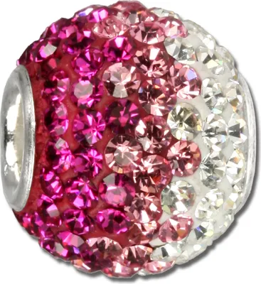 Image de SilberDream rose blanc ICE bijoux zirconia 925 argent perle GSB004