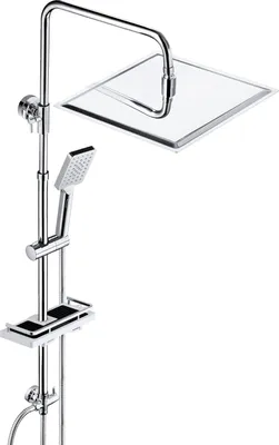 Immagine prodotto di Sistema doccia - Acciaio inox - Doccia a pioggia - Completo - 30x30 cm - Regolabile - Set doccia