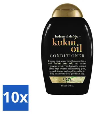 Produktbild von 10 x OGX Kukui Oil Conditioner - Anti-Frizz - Hydratierend - 385 ml - Vorteilspackung - 10 Stücke