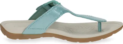 Produktbild von Caprice Damen Zehentrenner Leder Pantolette 9-27108-20, Größe:39 EU, Farbe:Türkis