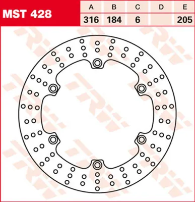 Produktbild von TRW Bremsscheibe Allround starr MST428 CTX1300 SC74