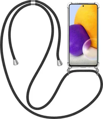 Obrázek produktu pro Pouzdro na mobilní telefon vhodné pro Samsung Galaxy A72 s řetízkem na mobil a nárazníkem - Zadní kryt TPU odolný proti nárazům s poutkem - Smartphonica