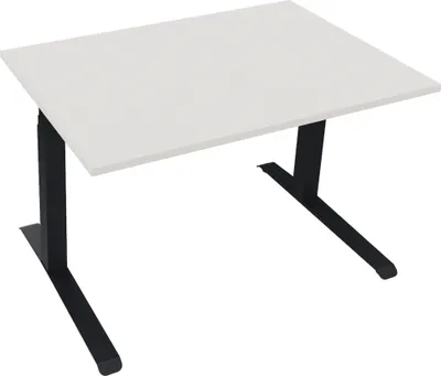 Produktbild von Sitz-/Stehtisch Kufe Doppels. Quad. B1200xT800xH645-1275 an/Weiß