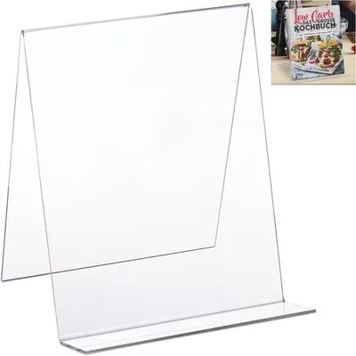 Produktbild von Famanu Acryl Bücherständer A4 Format - stabil und transparent - 24x20x20 cm