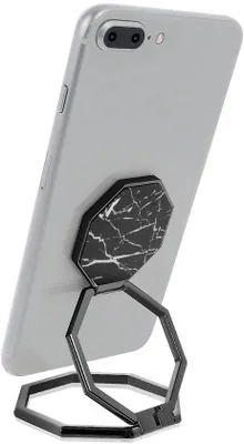 Productafbeelding van Unyqoos® Draaibare en inklapbare telefoonhouder – 360°/180° verstelbaar, sterke kleefverbinding, zinklegering, compatibel met smartphones, tablets en magnetische houders