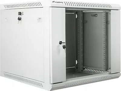 Produktbild von Lanberg WF01-6609-10S, Wandmontiertes Regal, 9U, 60 kg, 21 kg, Grau