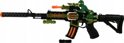 Produktbild von Spielzeug Gewehr Groß 65cm Licht & Sound Effekte Batteriebetrieben Kinder Waffe Action Spaß