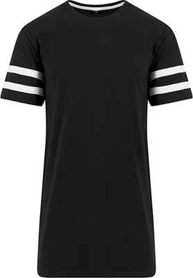 Obrázok produktu pre Pánske tričko s prúžkom / Single-Jersey - Farba: čierna/biela - Veľkosť: 4XL