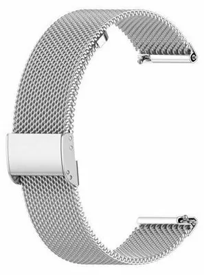 Produktbild von By Qubix passend für Garmin Forerunner 55 / 70 / 165 / 170 / 245 / 570 (42 mm) / 645 - Milanaise-Armband mit Klemmverschluss - Silber