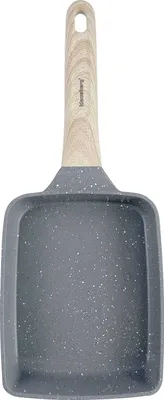 Produktbild von Traditionelle marmorierte rechteckige tiefe Bratpfanne 18x14cm GRAU KLAUSBERG KB-7814