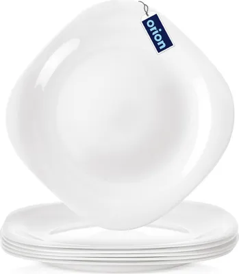 Obrázok produktu pre Orion sada tanierov sklenený tanier plochý tanier tanier na večeru plochý tanier zo skla LUNA 26,5 cm 6 ks.
